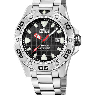 Reloj 18929/d Lotus Negro Hombre Diver