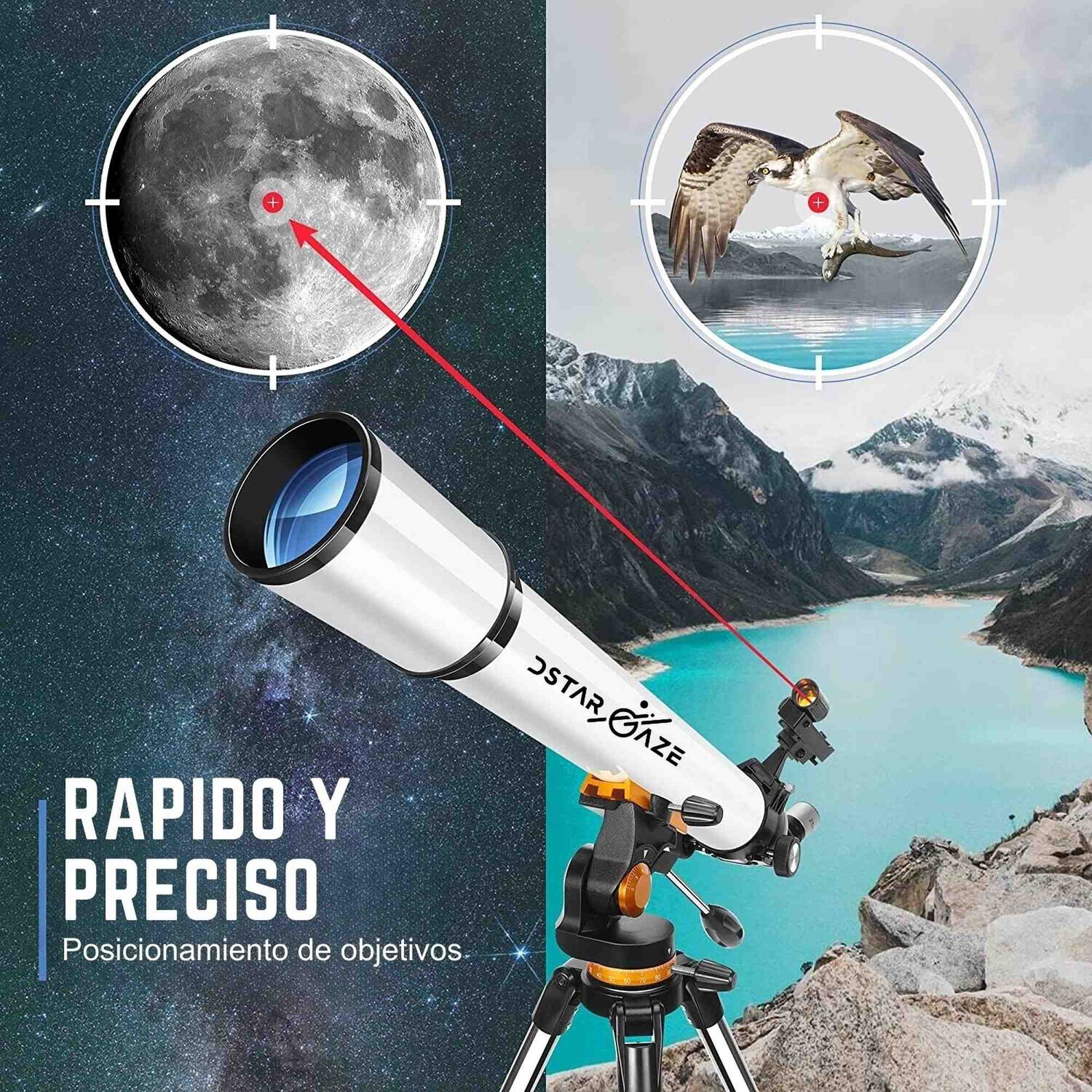 Telescopio Astron&oacute;mico Profesional Monocular 70070m image number 4.0