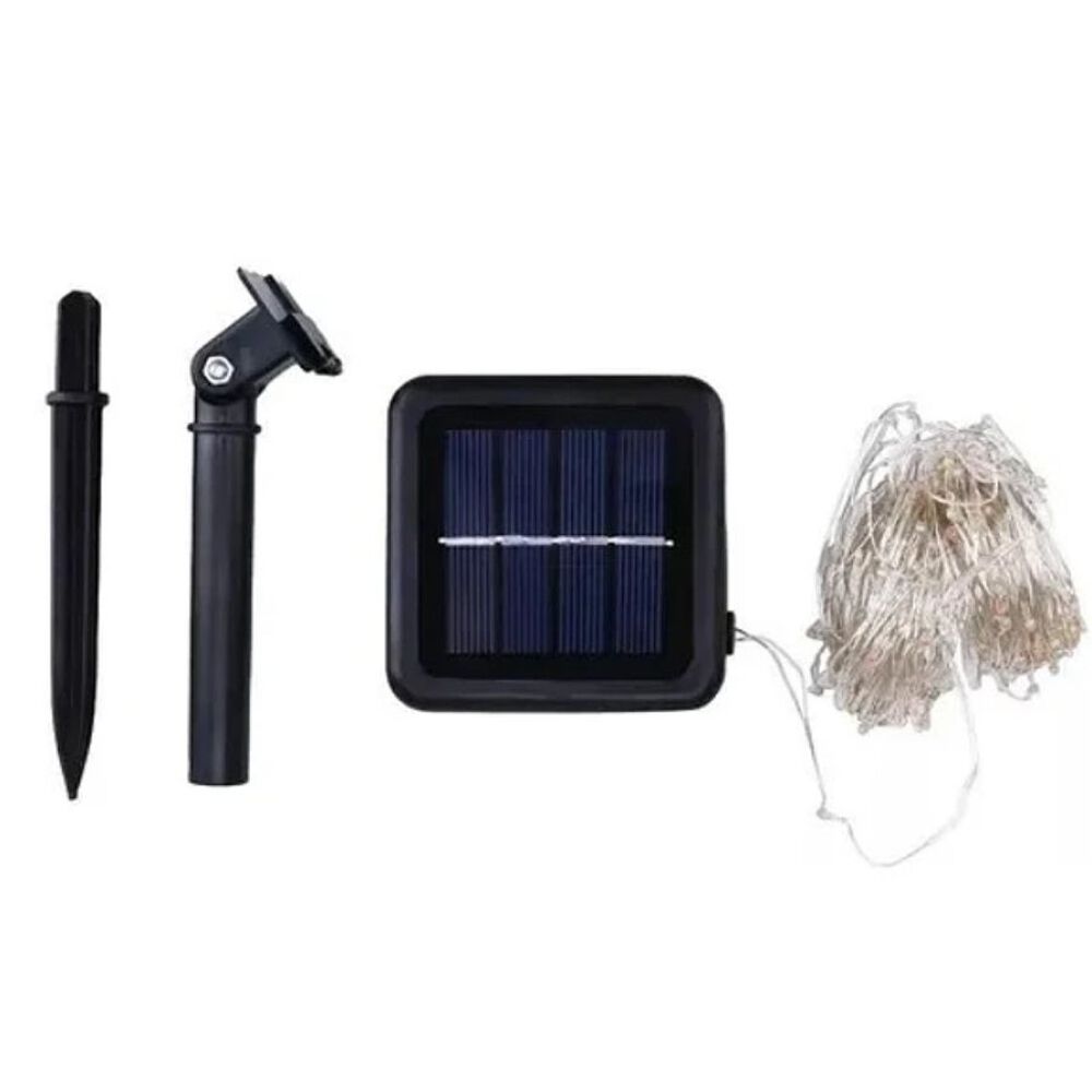 Luces Hadas Navidad Decorativas 20m Solares Multicolor image number 1.0