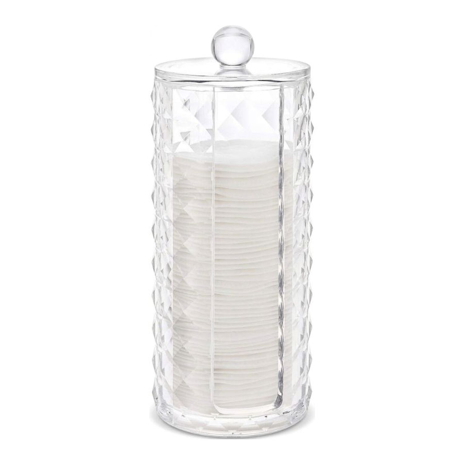Organizador Cosm&eacute;tico Transparente Porta Discos Algod&oacute;n Con Tapa image number 0.0