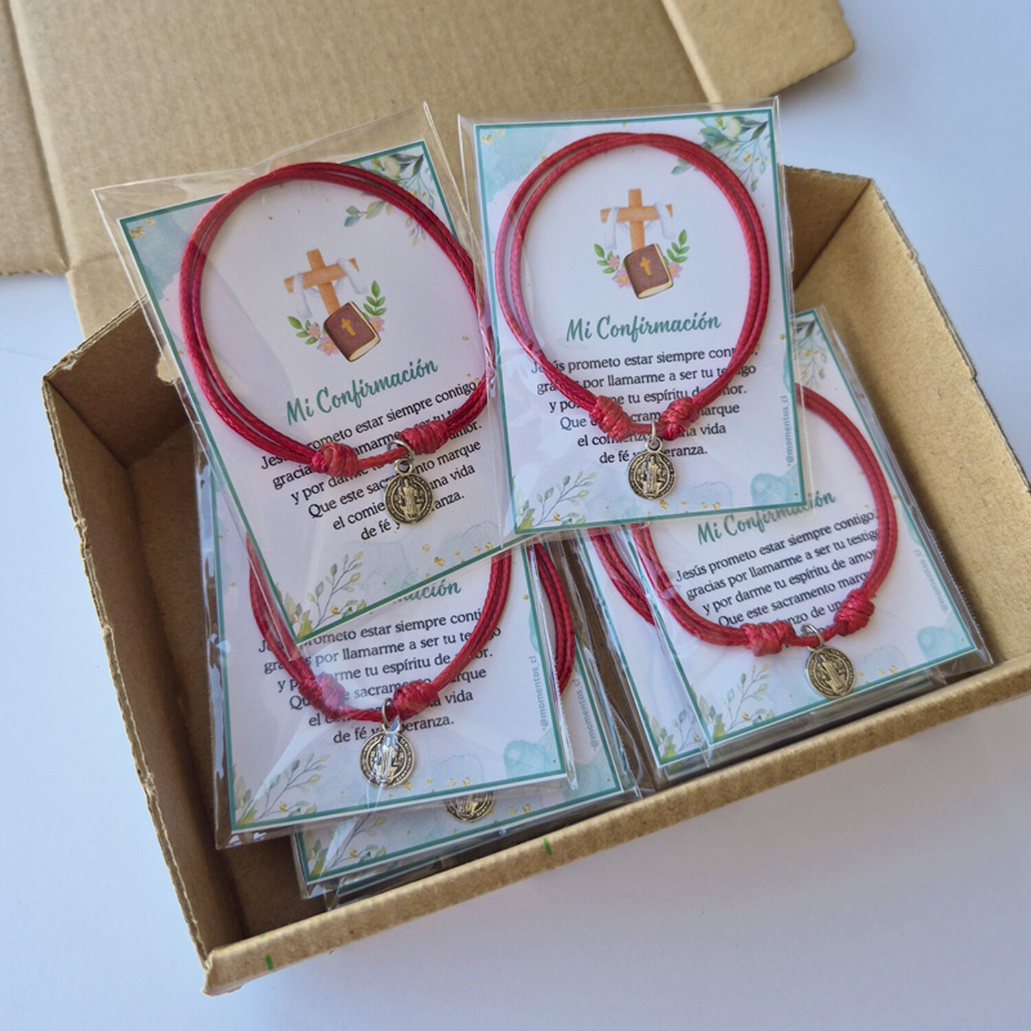 Recuerdos Encintados Confirmacion 12 Pulseras + Tarjetas image number 2.0