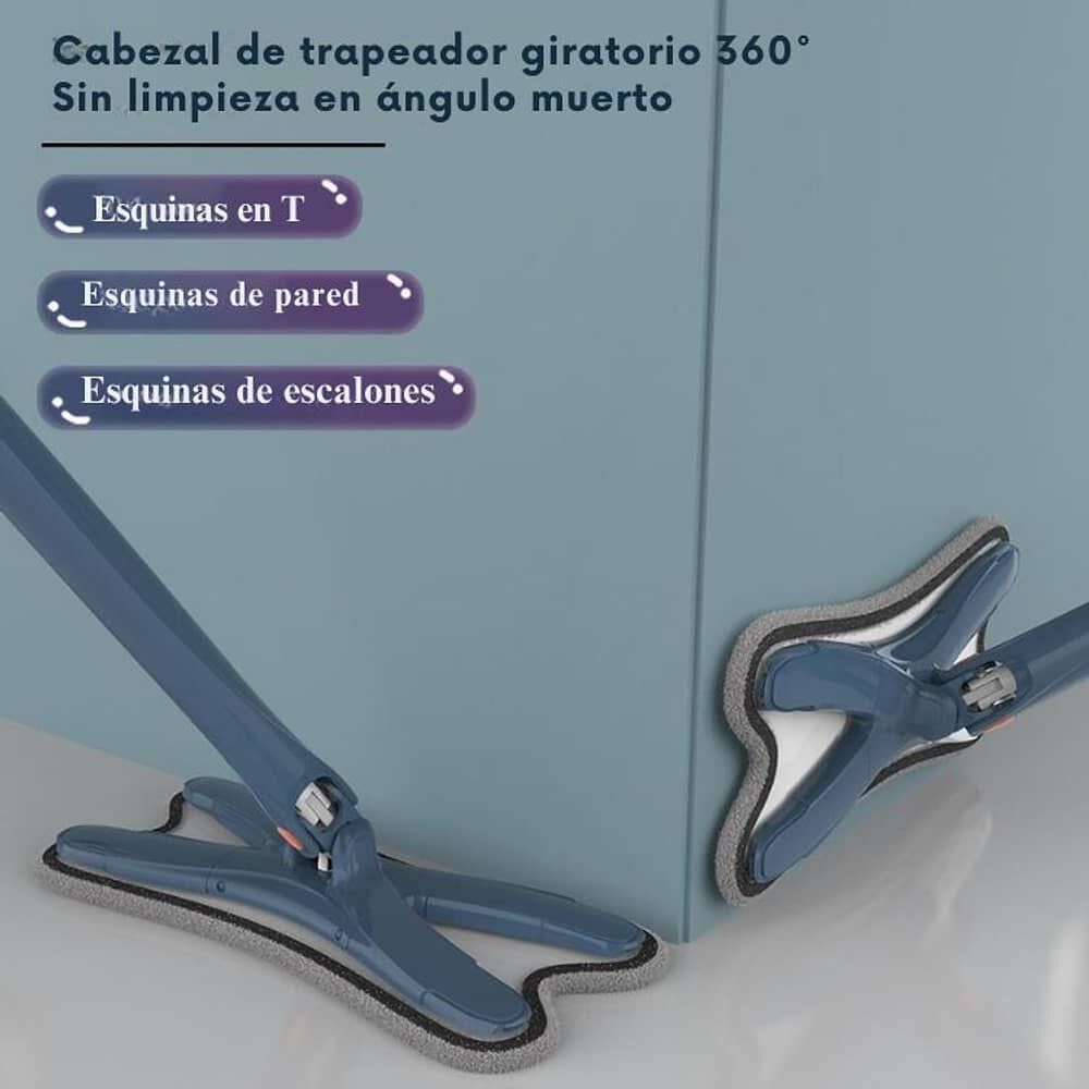 Mopa Trapeador Tipo X Con Escurridor 6 Repuesto Multiusos image number 7.0