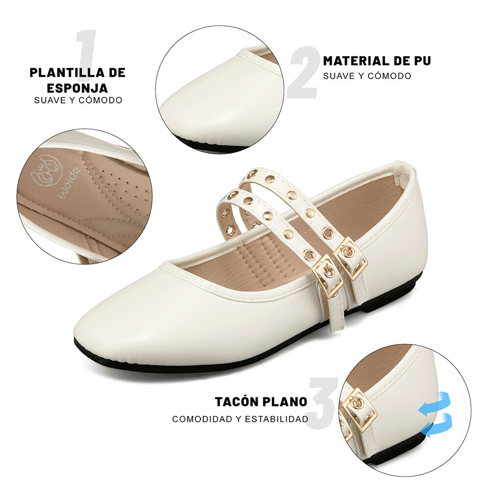 Ballerina Casual Plana Mujer Weide You510 image number 9.0