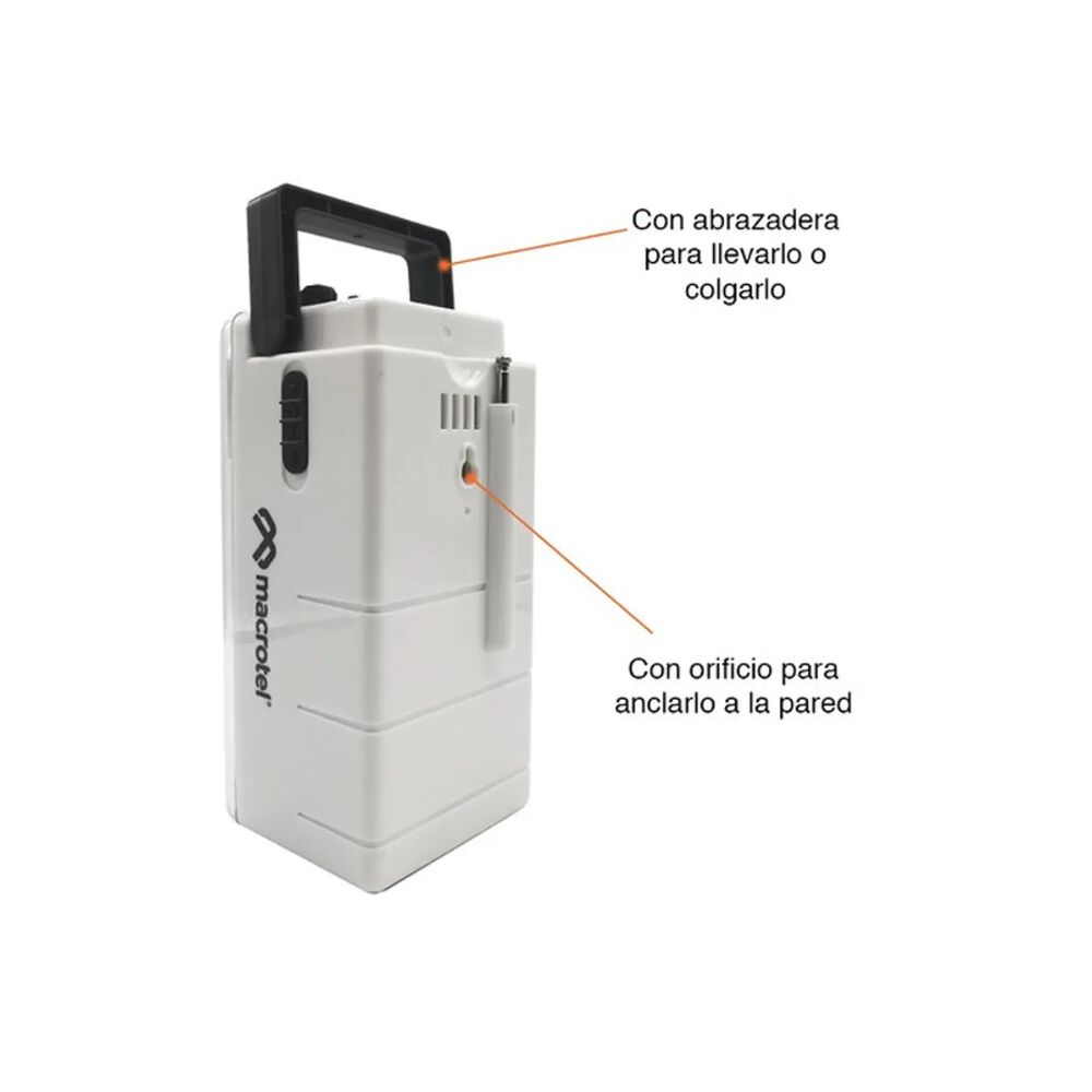 Lámpara Macrotel Recargable 24 Leds 6w Ms-6750 image number 2.0