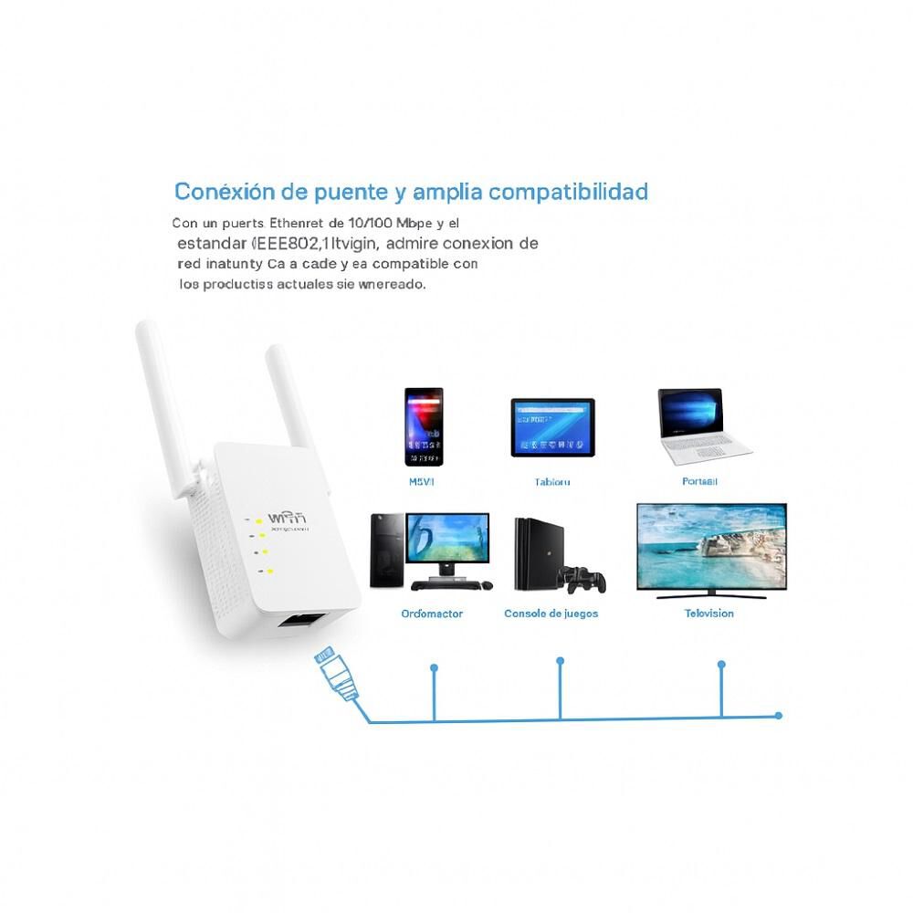 Repetidor Amplificador Wifi 300 Mbps Inalámbrico Mini Router image number 3.0