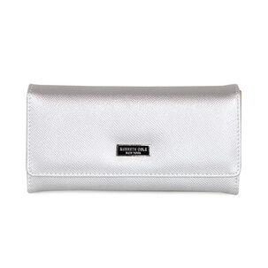 Billetera Mujer Flap-bessie Gris Kenneth Cole