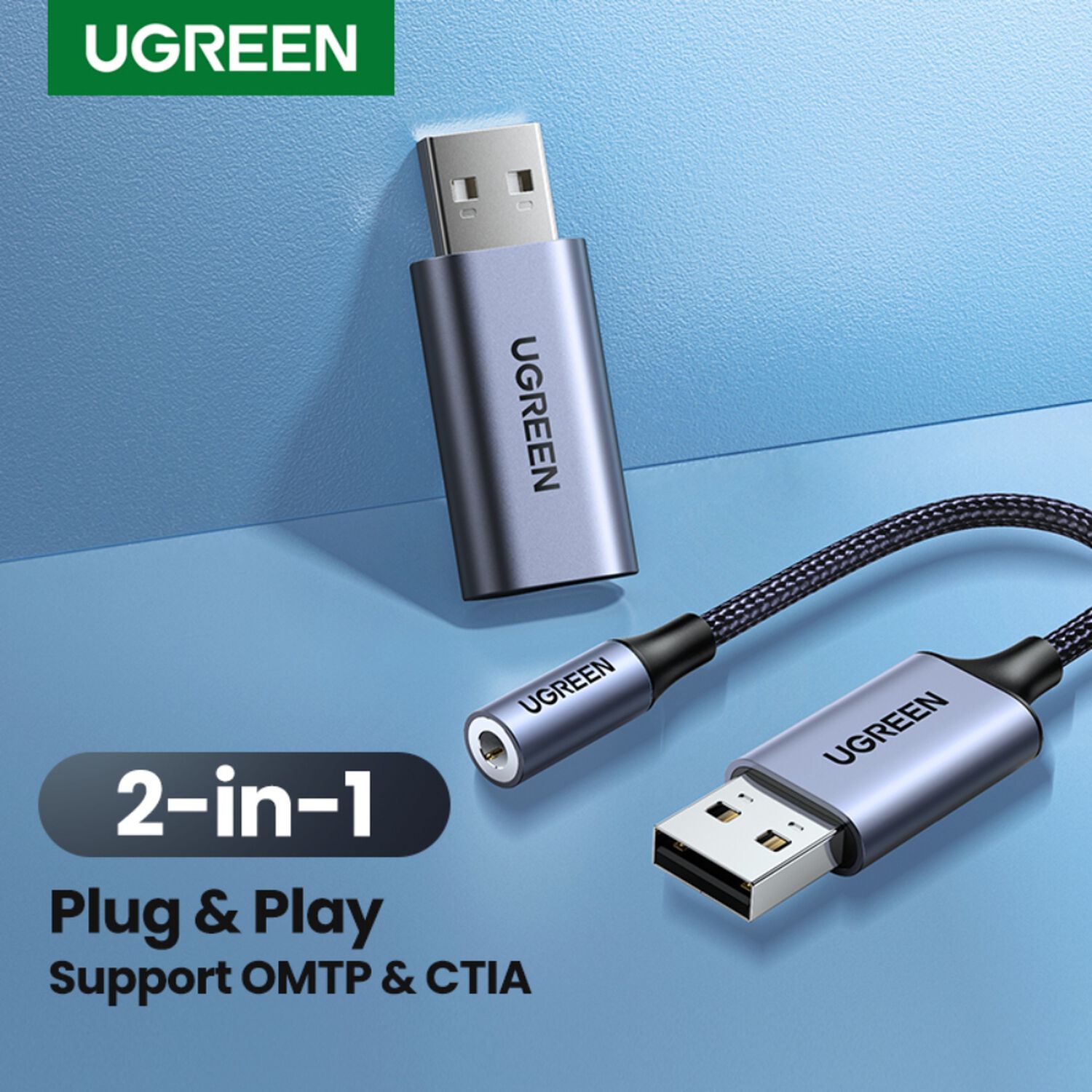 Tarjeta De Audio Externa Usb-a/jack 3.5mm M/h (audio Estereo + Mic) Aluminio Ugreen Cm383 image number 3.0