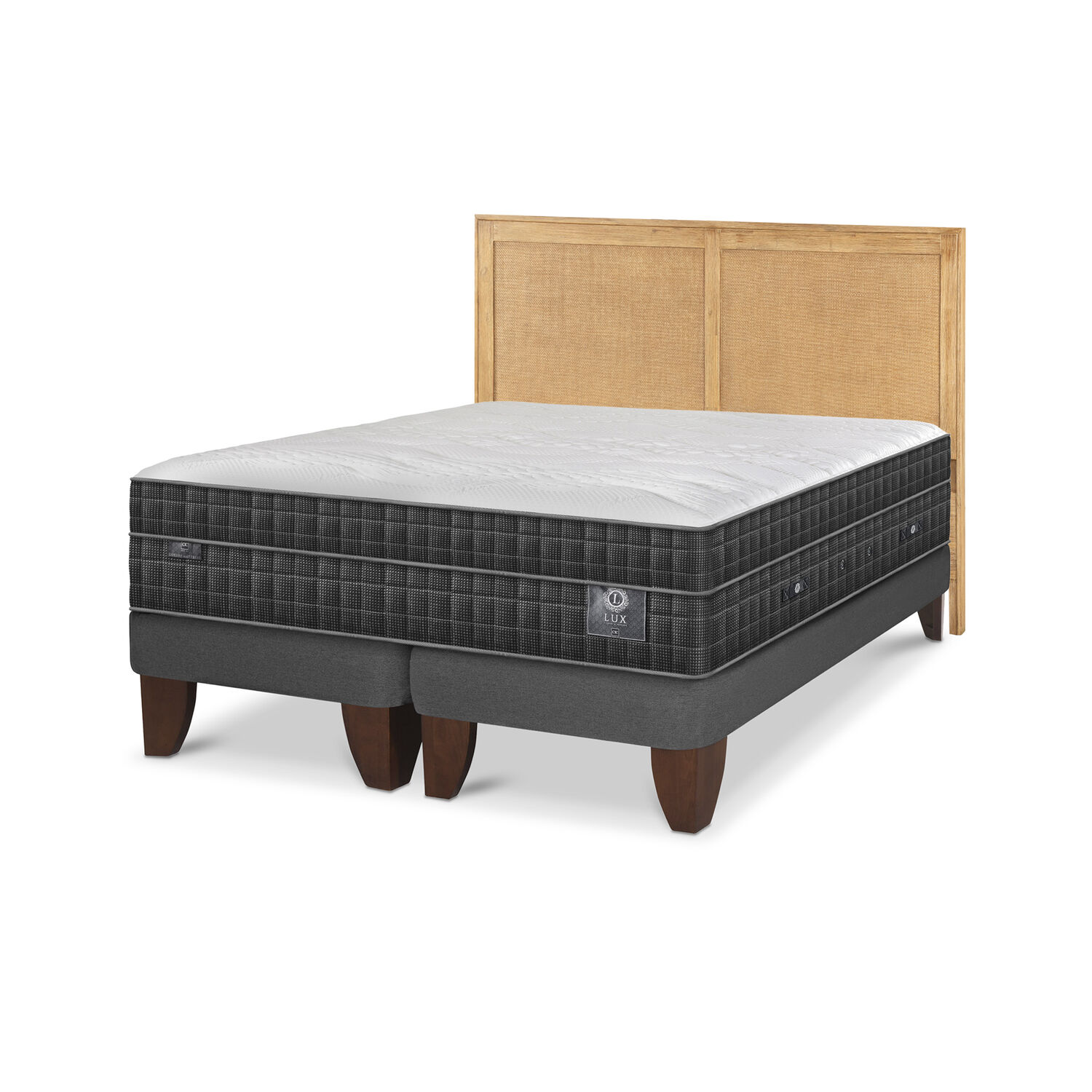 Cama Europea Cic Sava / King / Base Dividida + Respaldo image number 1.0