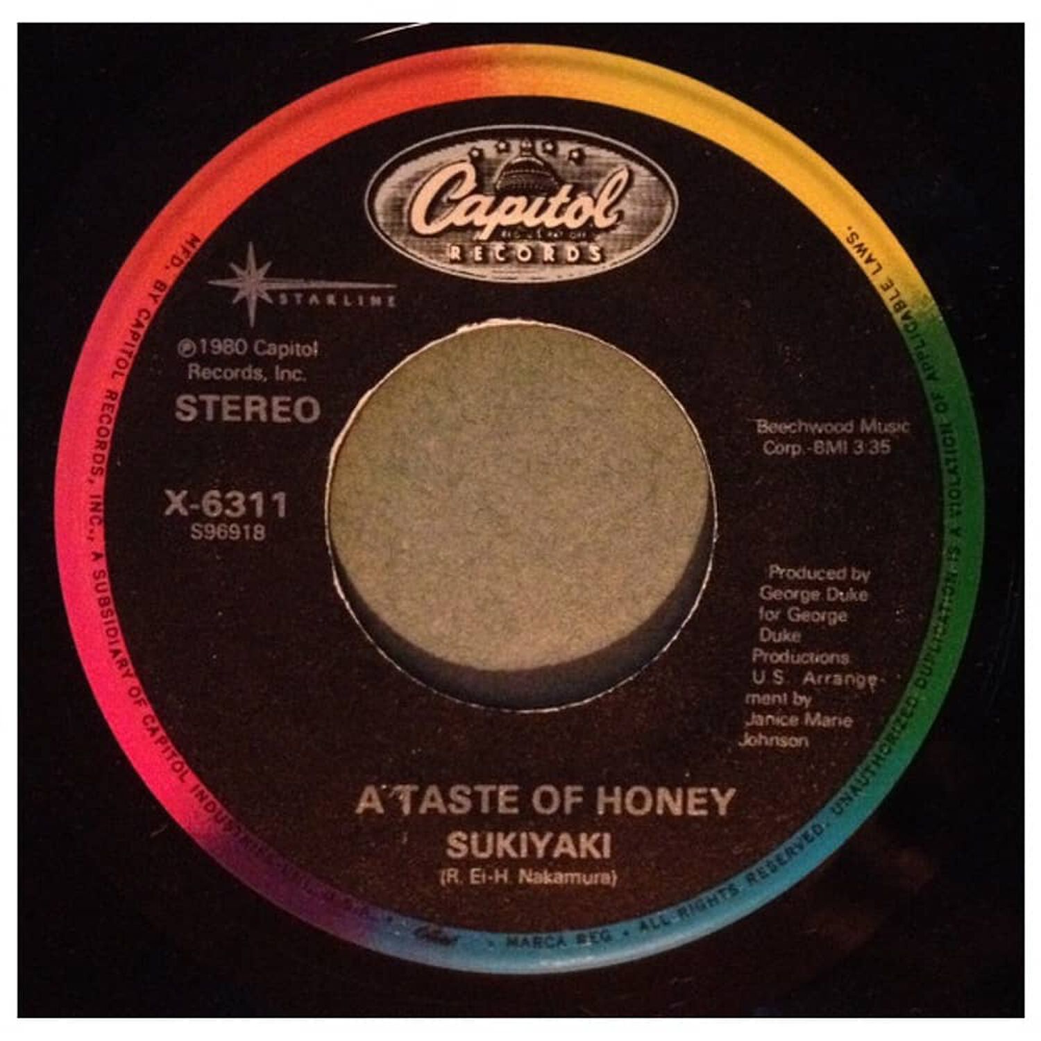 A Taste Of Honey - Sukiyaki | 7" Single Vinilo Usado image number 0.0