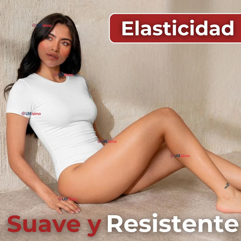 Pack 6 Bodys Ajustables Moldeador 100% Bamb&uacute; Cuello Redondo Manga Corta Mujer Colores Surtidos image number 9.0