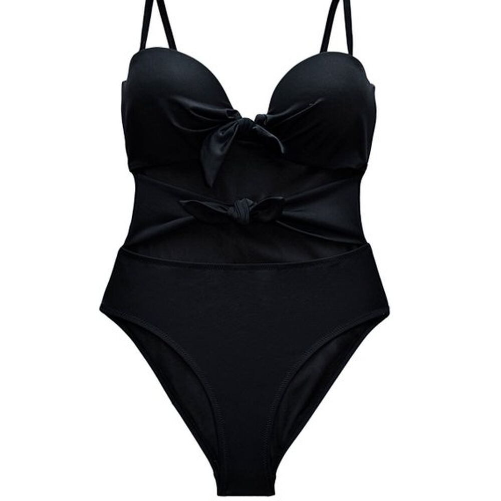 Trikini Con Doble Nudo Color Negro image number 2.0