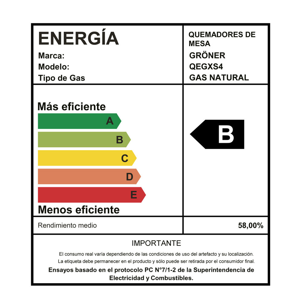 Encimera A Gas Groner Inox Xs 4q image number 5.0