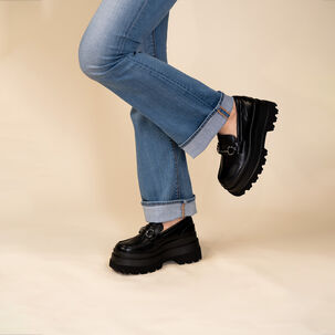 Mocasín Mujer Negro Leonie Chinitown