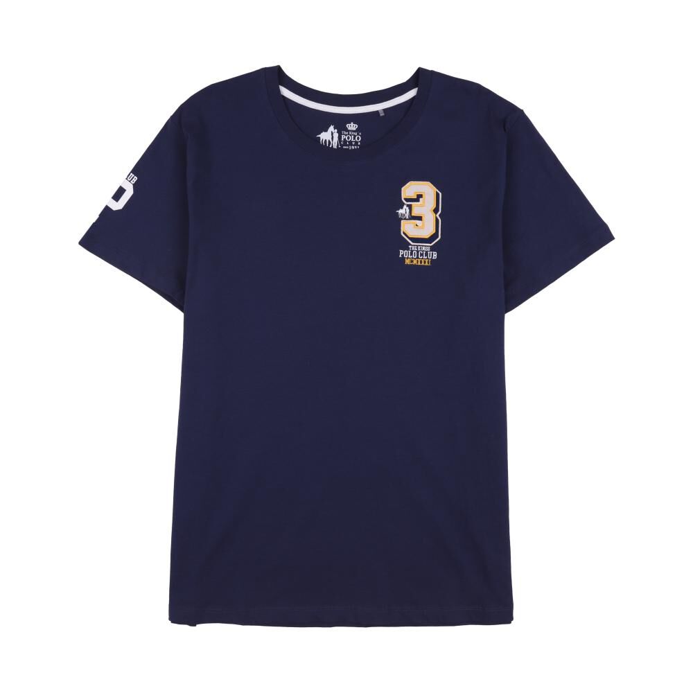 Polera Lisa Regular Manga Corta Cuello Redondo Hombre The King's Polo Club image number 0.0