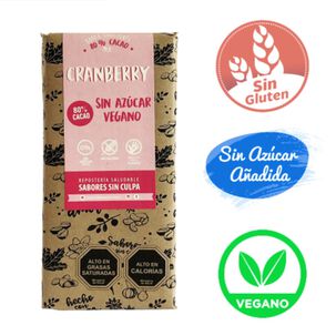 Chocolate Sabores Sin Culpa Cacao Cranberries Vegana