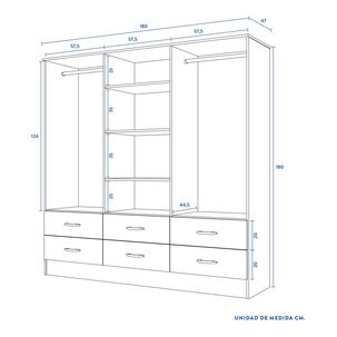 Clóset Cic Maipo / 6 Puertas / 6 Cajones