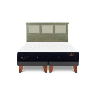 Cama Europea Cic Linea Premium / 2 Plazas / Base Dividida + Respaldo