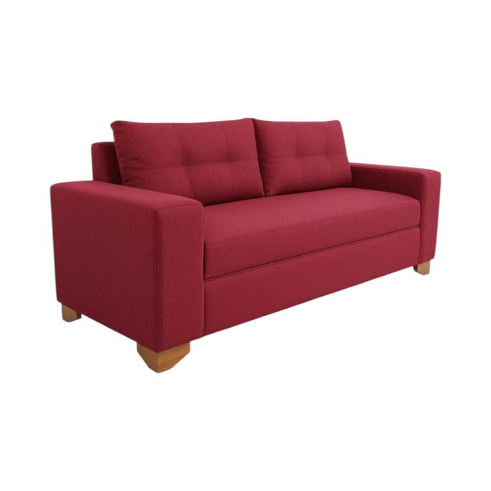 Sofa Paris Tres Cuerpos Lino Rojo image number 3.0