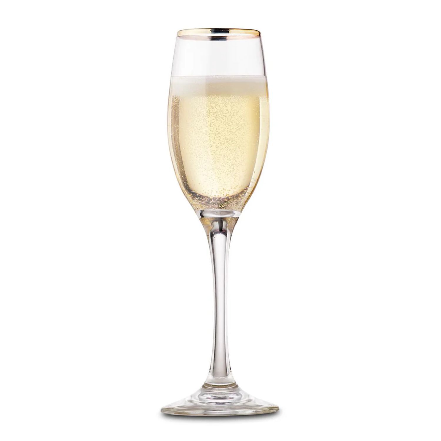 Set 4 Copas Flute De 180ml Borde Dorado Cocteleria Allegra image number 1.0