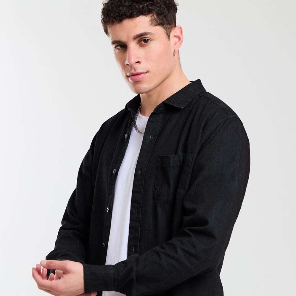 Camisa Denim Manga Larga Hombre Skuad image number 4.0