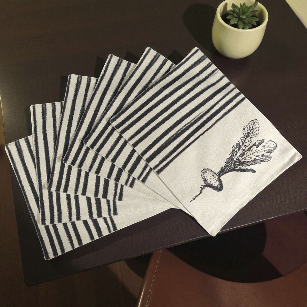 Set 6 Individuales De Lino 35x45 Repelente A Liquido-antimancha Md17 image number 2.0