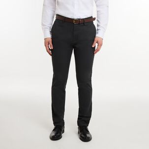 Pantalón Tiro Medio Slim Hombre Az Black