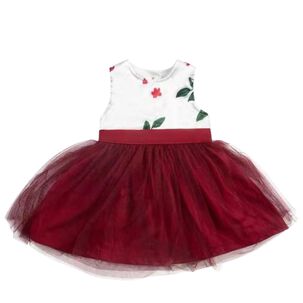 Vestido Rojo Sin Mangas Bebés Niñas Trajes 6 A 36 Meses