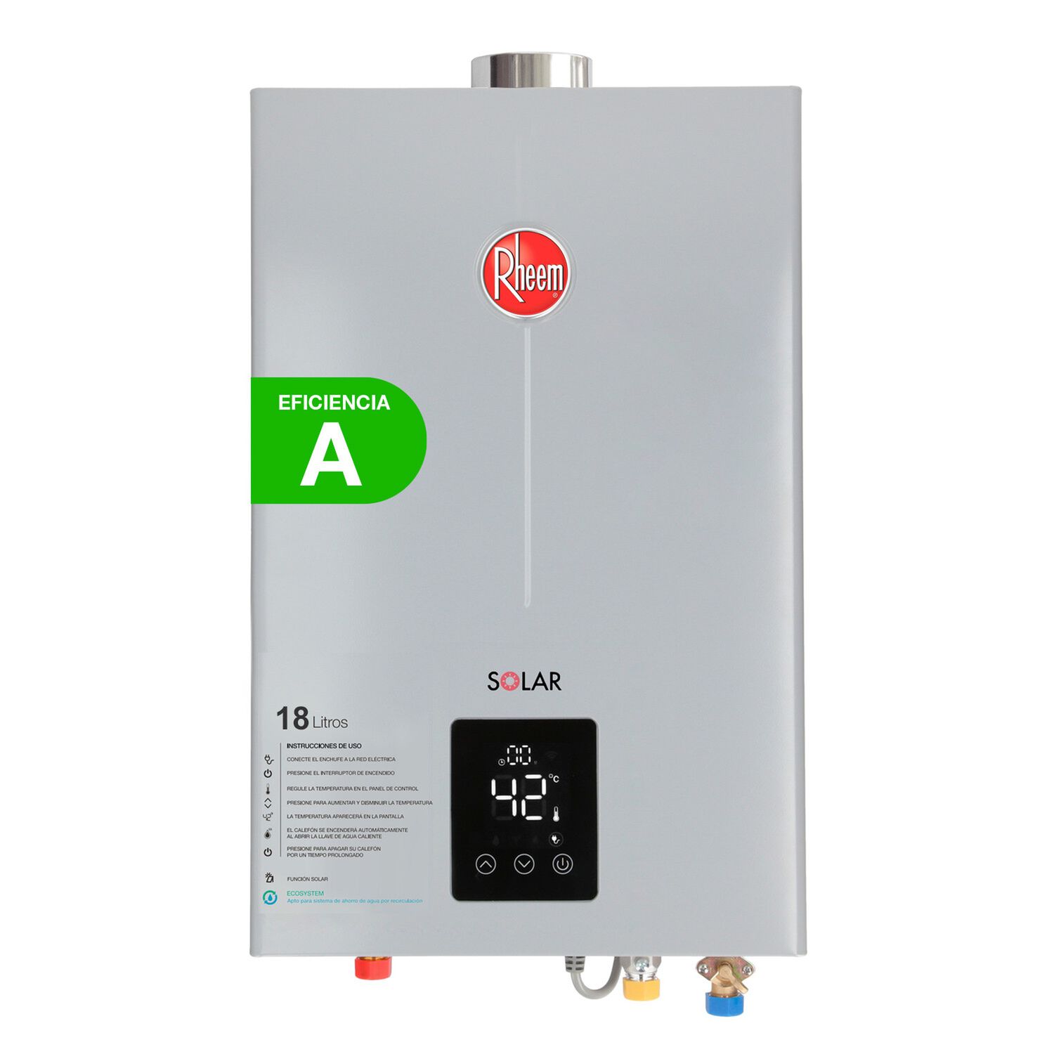 Calefont 18 Litros Gas Natural Tiro Forzado Rheem image number 1.0