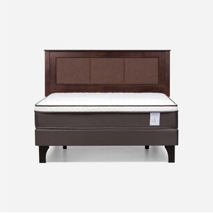 Cama Europea Rosen New Style 4 Plus / 2 Plazas / Base Normal + Respaldo Rachel
