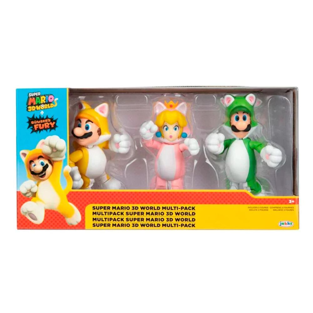 Juguete Pack 3 Figuras De Accion Super Mario World Infantil image number 1.0