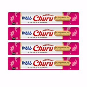 Churu Gato Sabor At&uacute;n Y Camar&oacute;n 4 Unidades