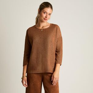 Polera Manga 3/4 Cuello Redondo Mujer Lorenzo Di Pontti