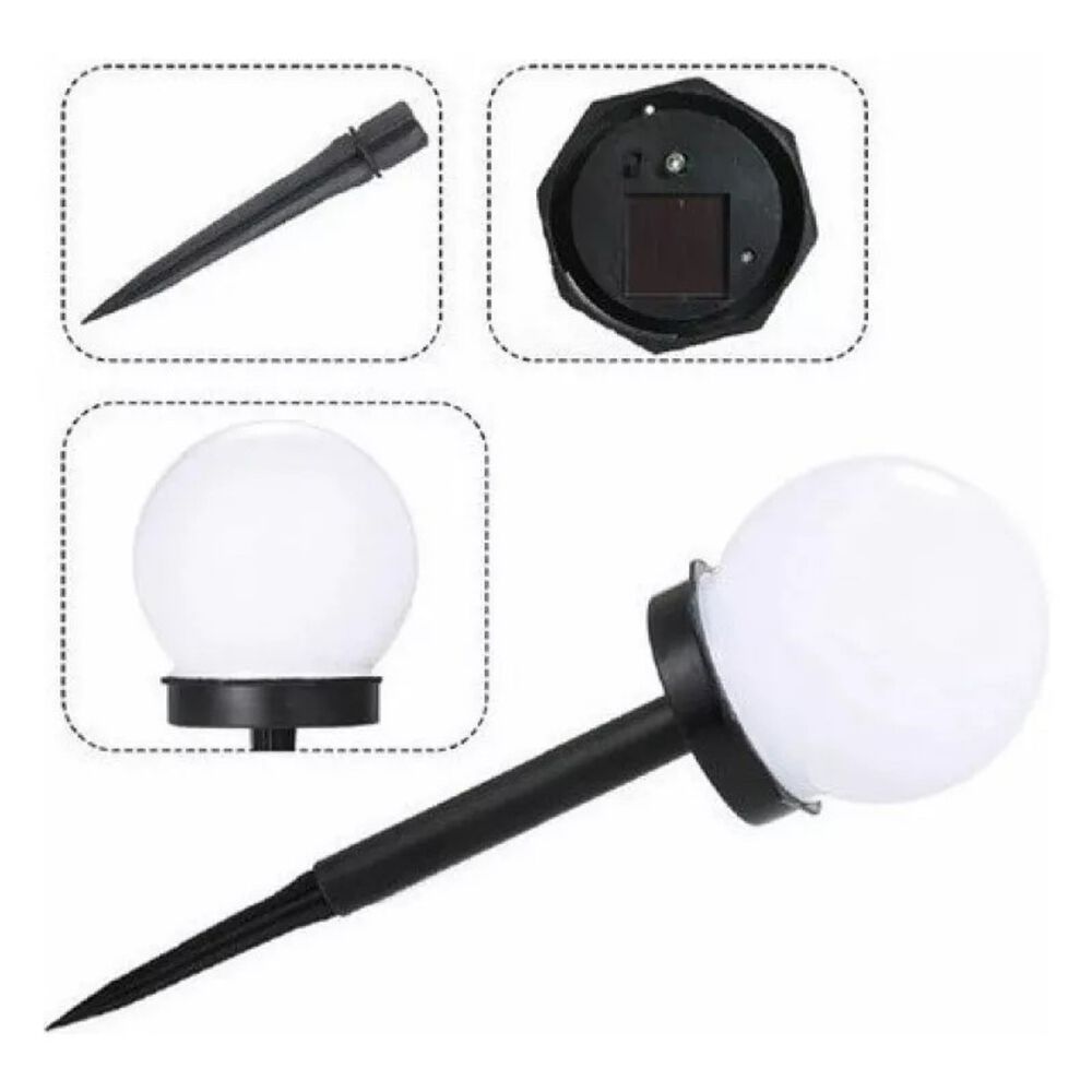Pack 3 Foco Led Solar Lamparas Luz Solar Jardin Exterior image number 5.0