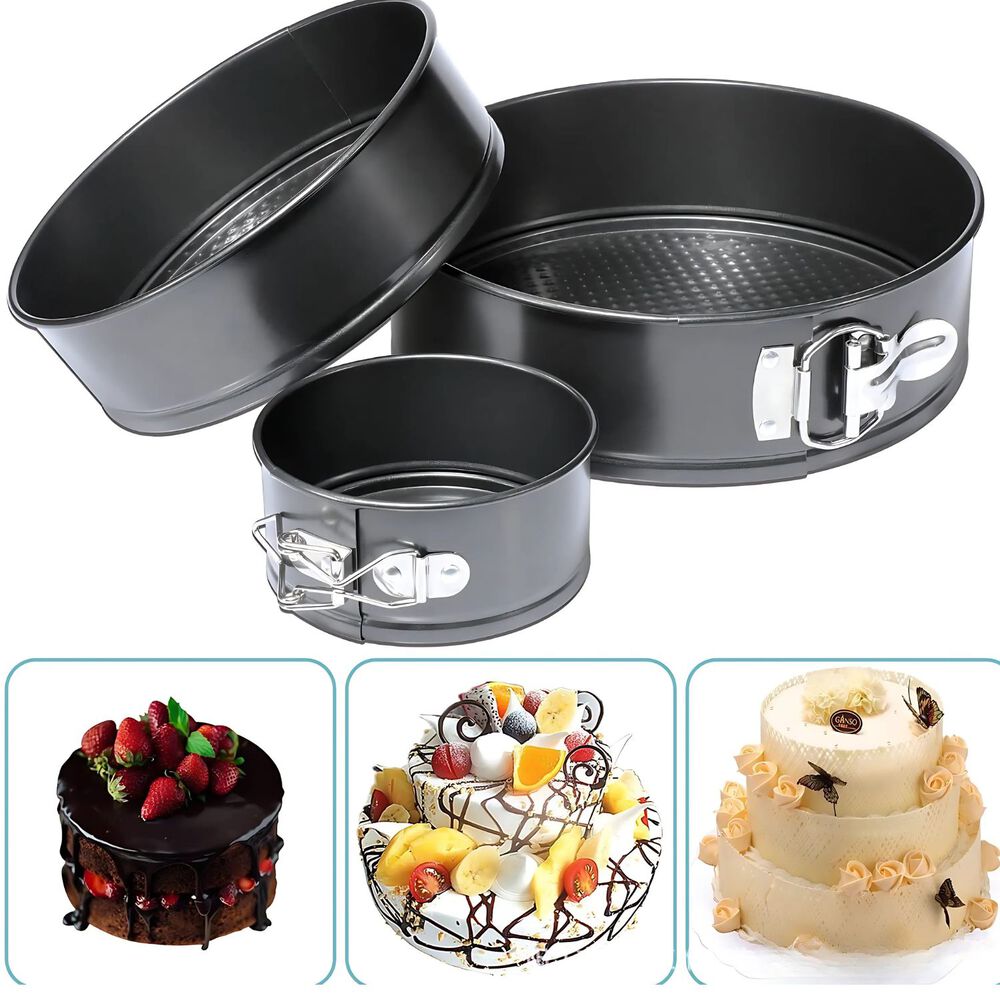 Set 3 Moldes Redondos Repostería Torta Antiadherente image number 4.0