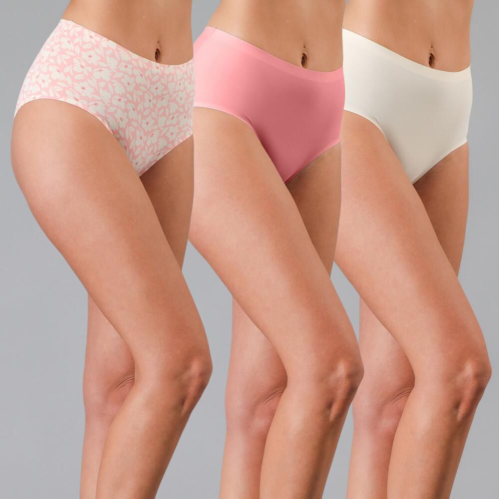 Pack 3x Calzon Maxi Micro Print Bonded Flores image number 0.0
