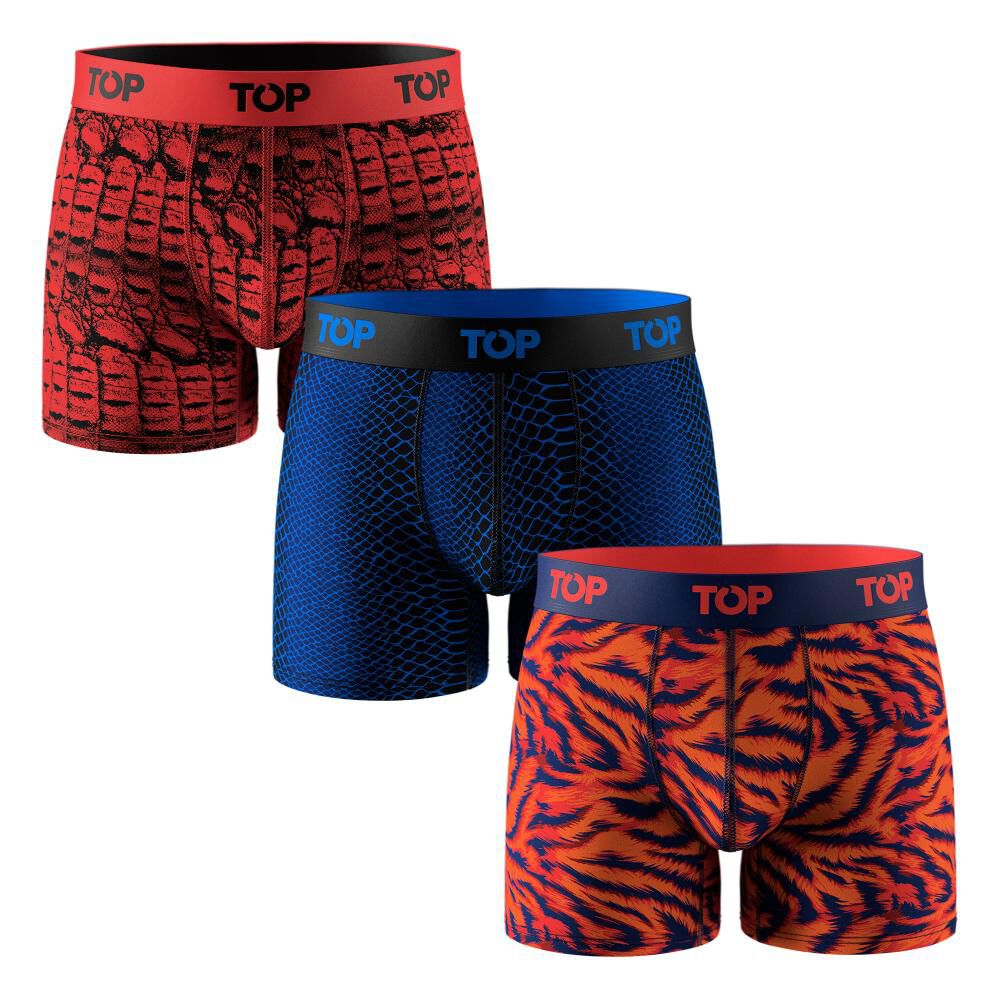 Pack 3 Boxer Medio Algodón Skins Top image number 0.0
