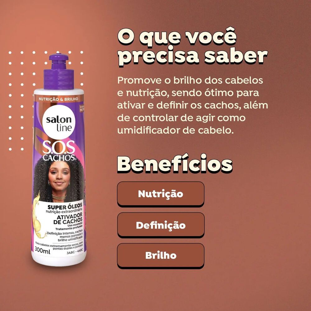 Sos Activador Super Oleos Nutritivo 300ml Salon Line image number 3.0