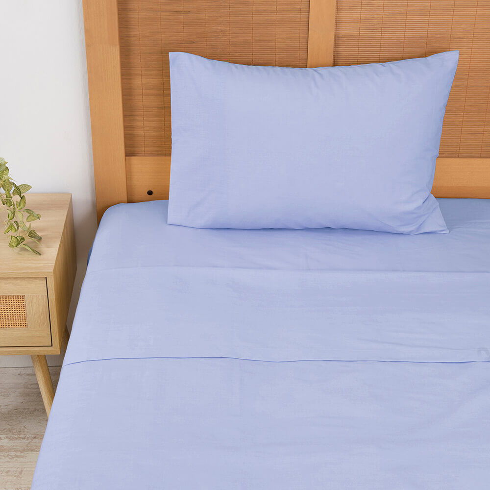 Sabana 180 Hilos Lisos 1p Azul image number 0.0