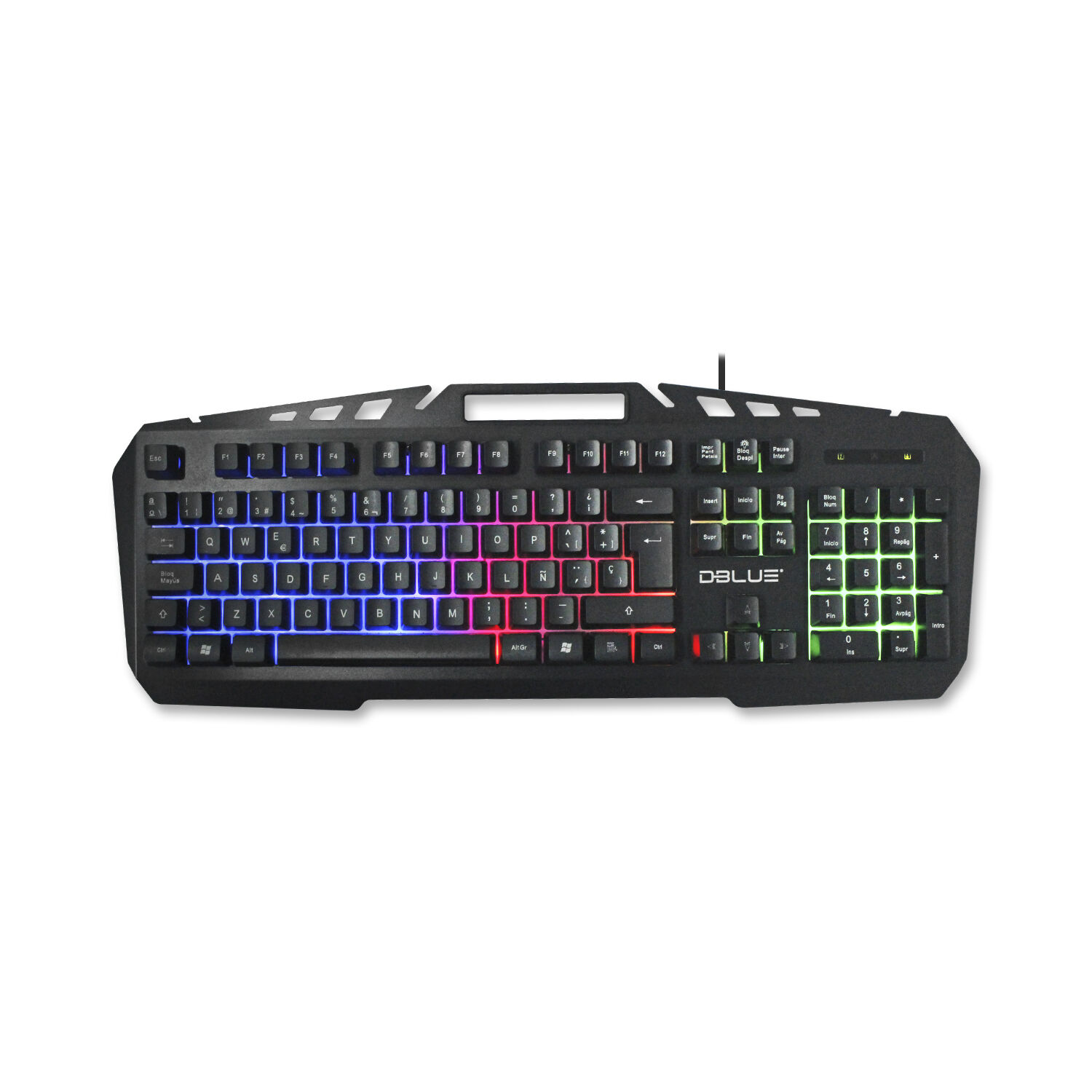 Teclado Gamer Pc Usb Retroiluminado Met&aacute;lico Negro - Ps image number 0.0