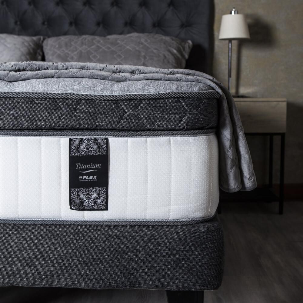 Cama Europea Flex Titanium New / 2 Plazas / Base Dividida image number 4.0