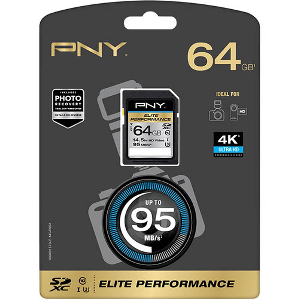 Pny Technologies 64gb Elite Performance Uhs-1 Sdxc Memory Card image number 2.0
