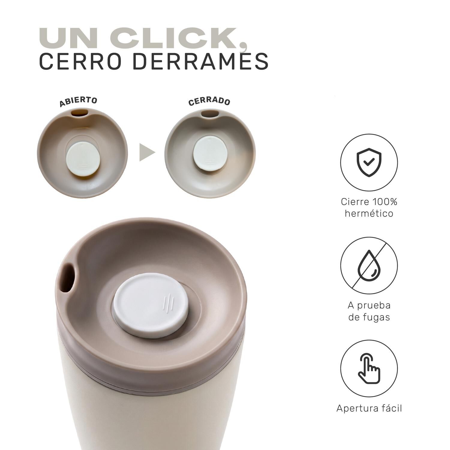 Vaso Mug T&eacute;rmico Agua Caf&eacute; Acero Inox Termicup 590 Ml Lhotse image number 2.0