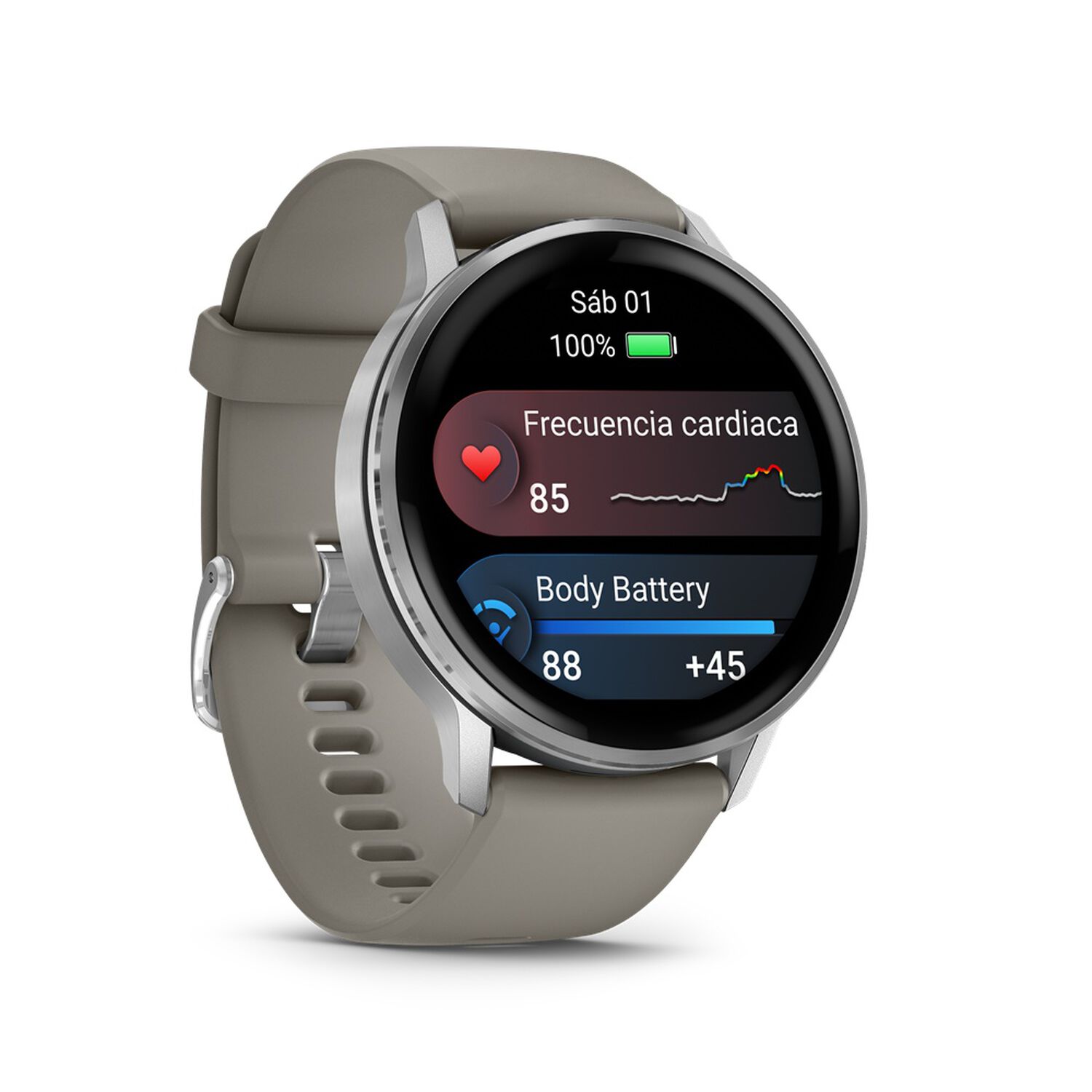Smartwatch Venu 4 (45mm) Black W/ Silver Gray Garmin image number 2.0