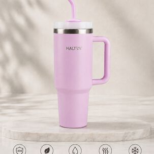 Termo Big Mug 1.2 Litros Acero Inoxidable Con Sorbete Marca Halten Color Rosa