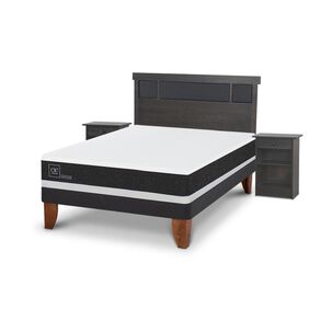 Cama Europea Cic Ortopedic / 2 Plazas / Base Normal + Set De Maderas