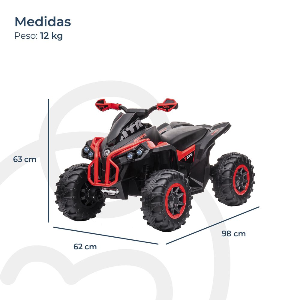 Cuadrimoto A Bater&iacute;a Sport Road Rojo Bebesit image number 6.0