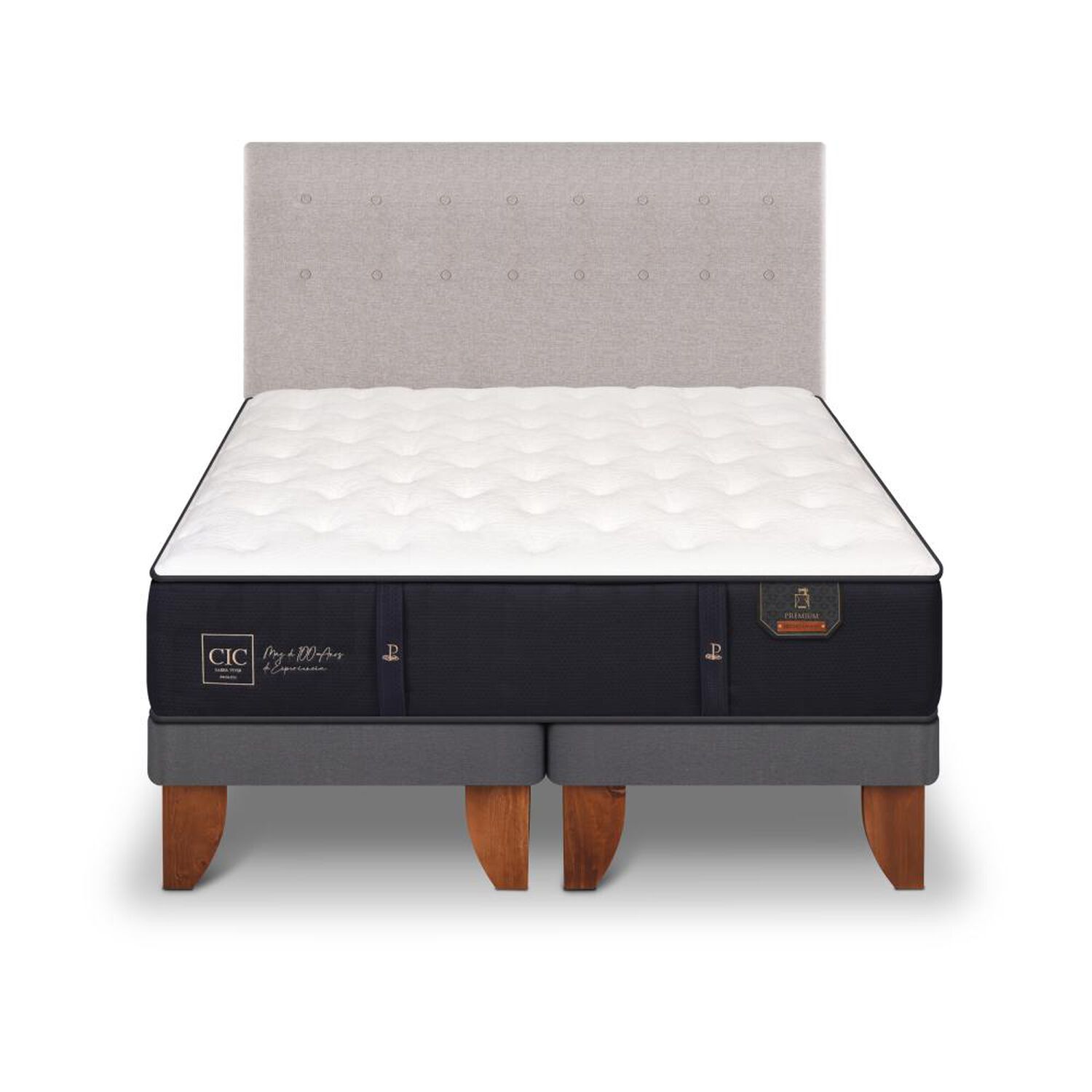 Cama Europea Cic Premium / King / Base Dividida + Respaldo image number 0.0