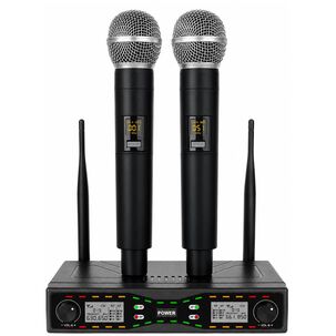 Micr&oacute;fonos Inal&aacute;mbricos Uhf Dual 50m Recargables Usb C - Ps