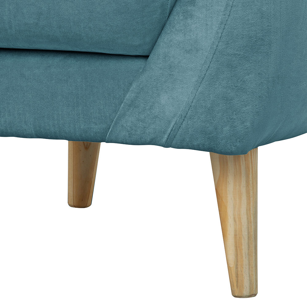 Poltrona 1c Norway Felpa Turquesa 85x87x90 image number 2.0
