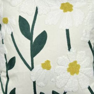 Funda Bordada Para Cojin 45x45cm Cierre Oculto Algodon